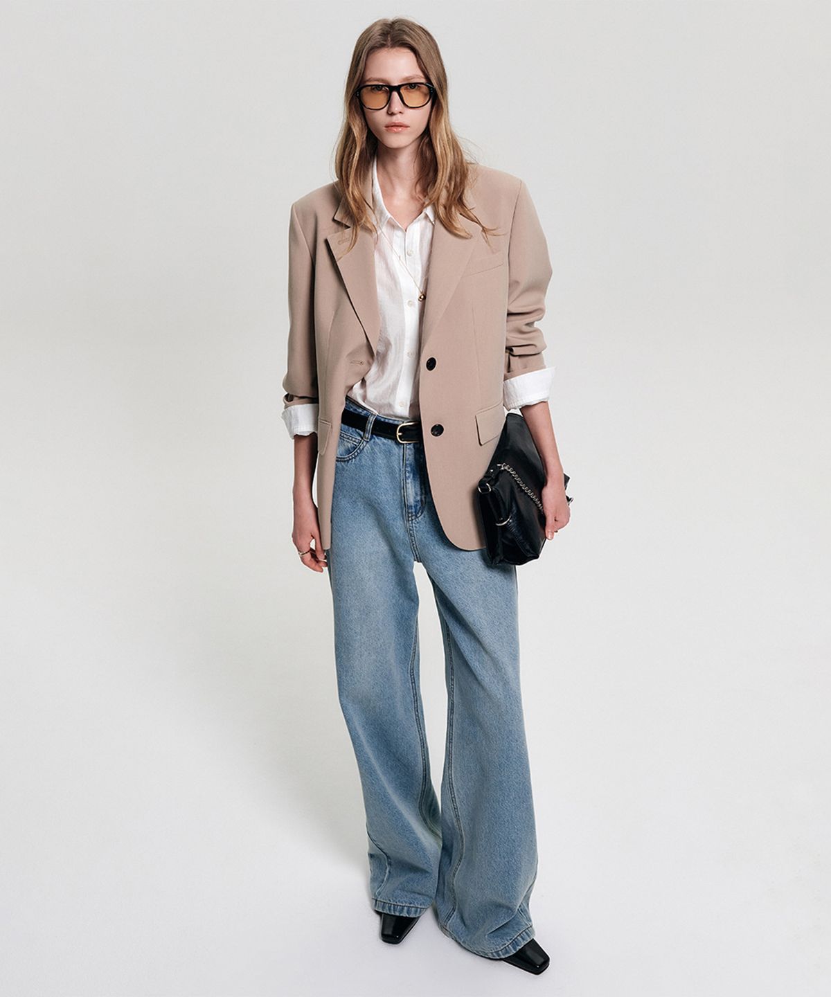 룩캐스트(LOOKAST) 리네아 스트레이트 데님 팬츠_라이트 블루 / LINEA STRAIGHT DENIM PANTS_LIGHT BLUE