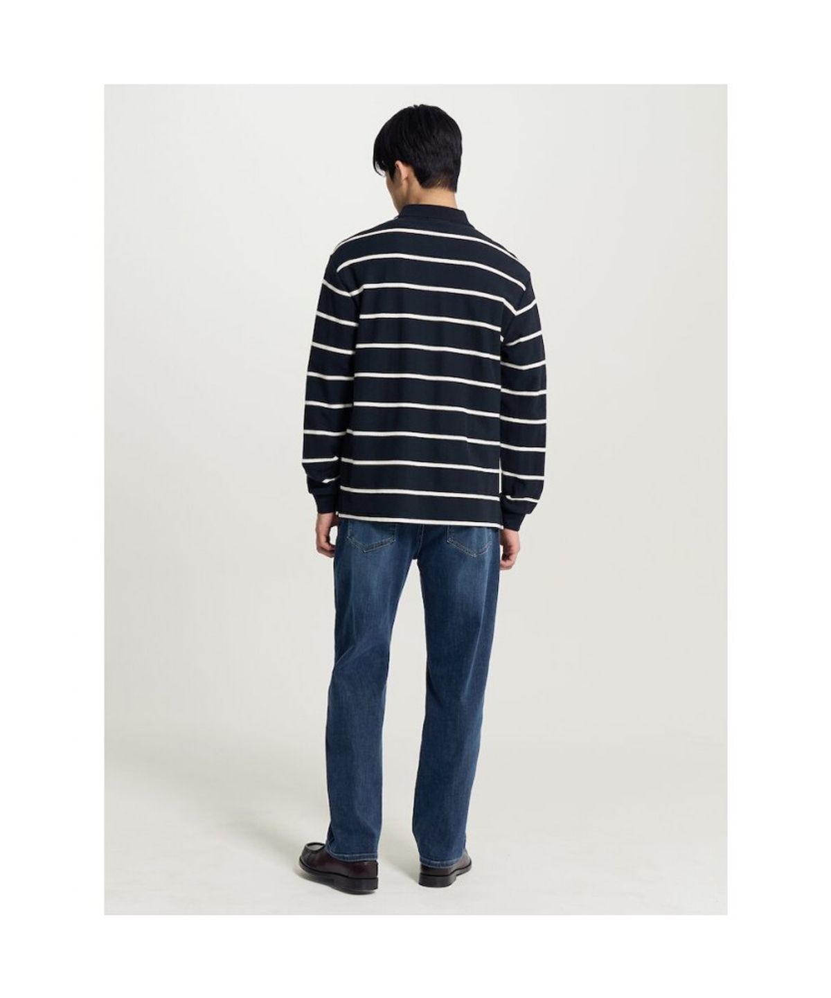 빈폴 멘(BEANPOLE MEN) 컴포트핏 저지 데님 팬츠  네이비