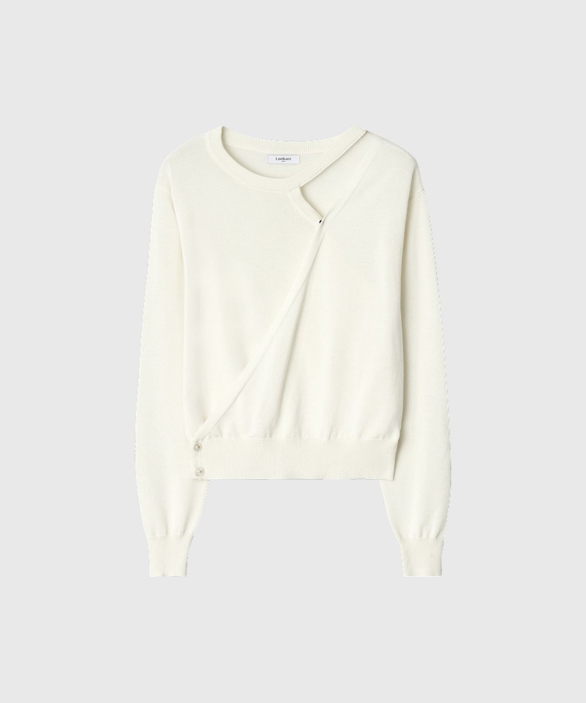룩캐스트(LOOKAST) 카리나 울 레이어드 니트_아이보리 / KARINA WOOL LAYERED KNIT_IVORY
