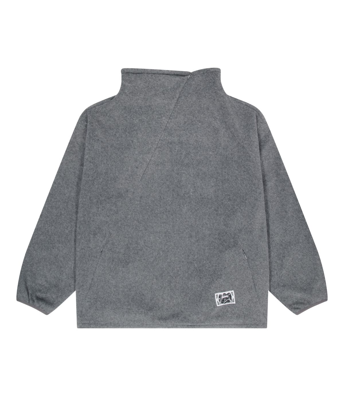 투위드(TUEWID) Diagonal half zipped snowboard fleece in melange gray