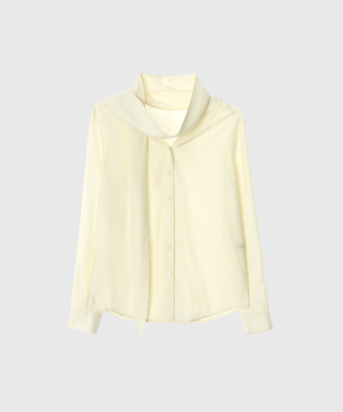 룩캐스트(LOOKAST) 제인 타이 블라우스_크림 / JANE TIE BLOUSE_CREAM