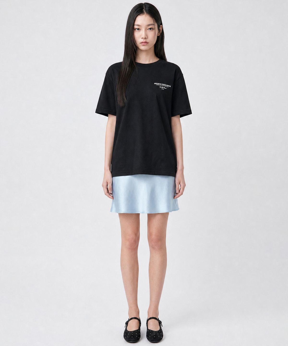 룩캐스트(LOOKAST) [UNISEX]아벨 아카이브 시그니처 티셔츠_블랙 / AVEL ARCHIVE SIGNATURE T-SHIRT_BLACK