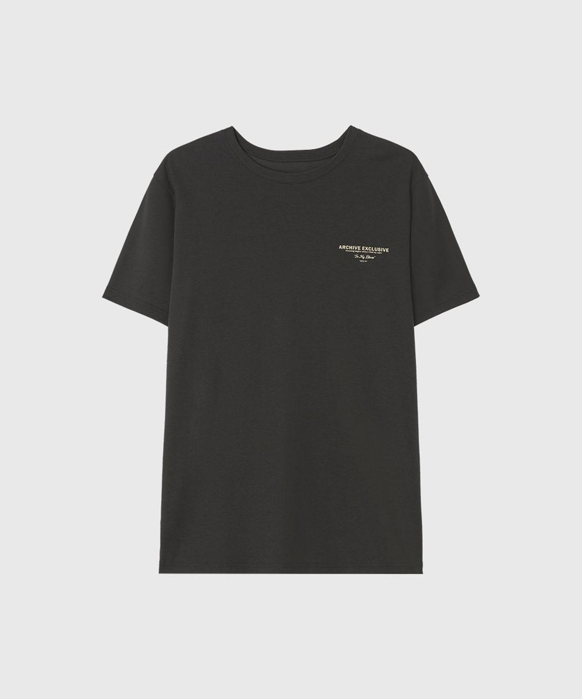 룩캐스트(LOOKAST) [UNISEX]아벨 아카이브 시그니처 티셔츠_차콜 / AVEL ARCHIVE SIGNATURE T-SHIRT_CHARCOAL