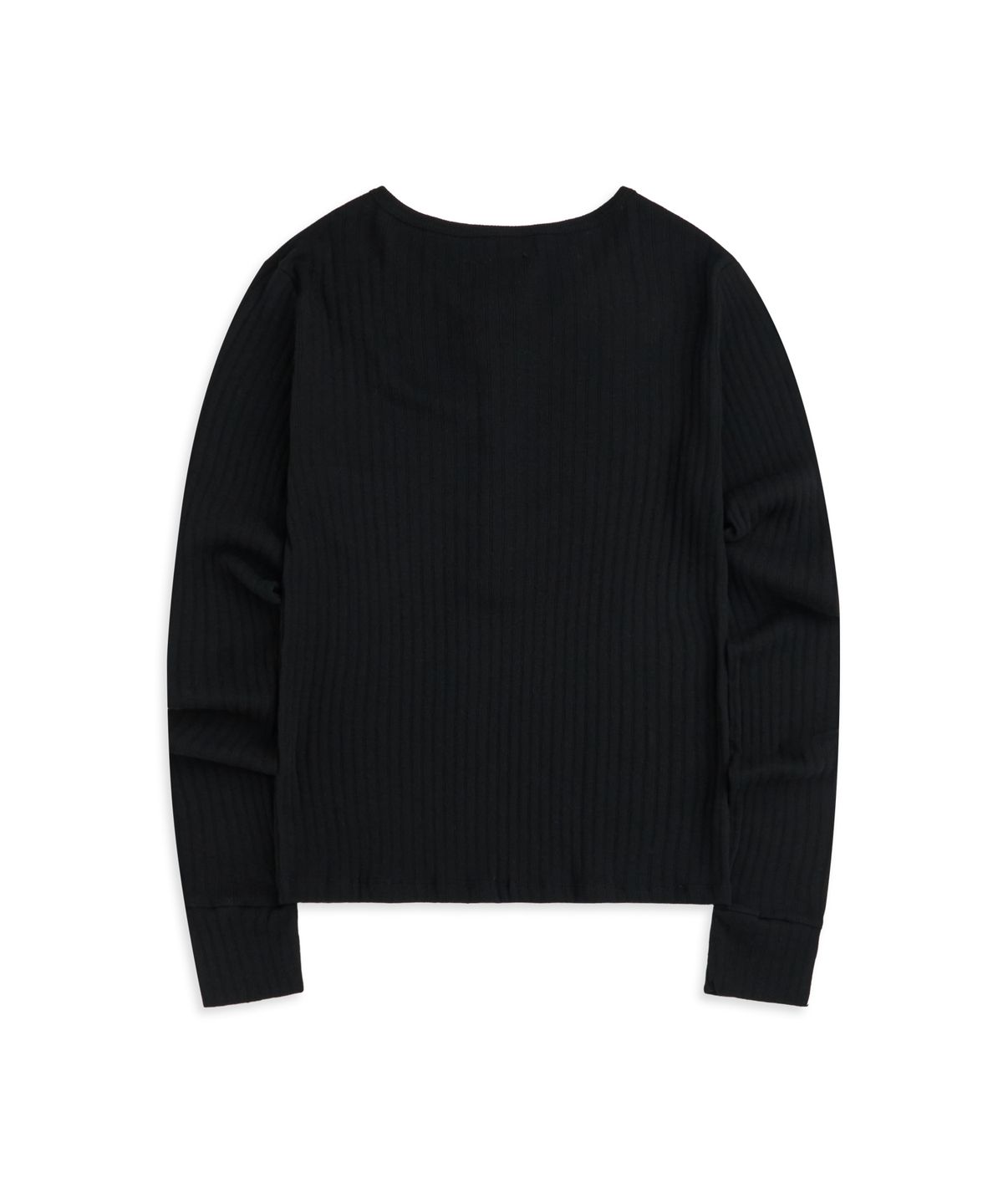 투위드(TUEWID) Mini henley longsleeve t-shirt in black  SIZE : 00, 0