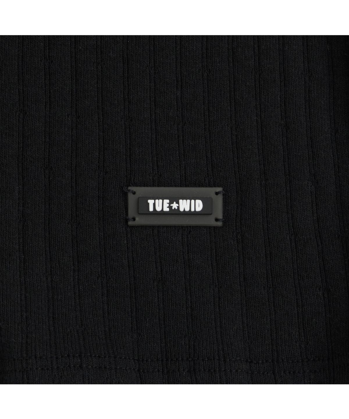 투위드(TUEWID) Mini henley longsleeve t-shirt in black  SIZE : 00, 0