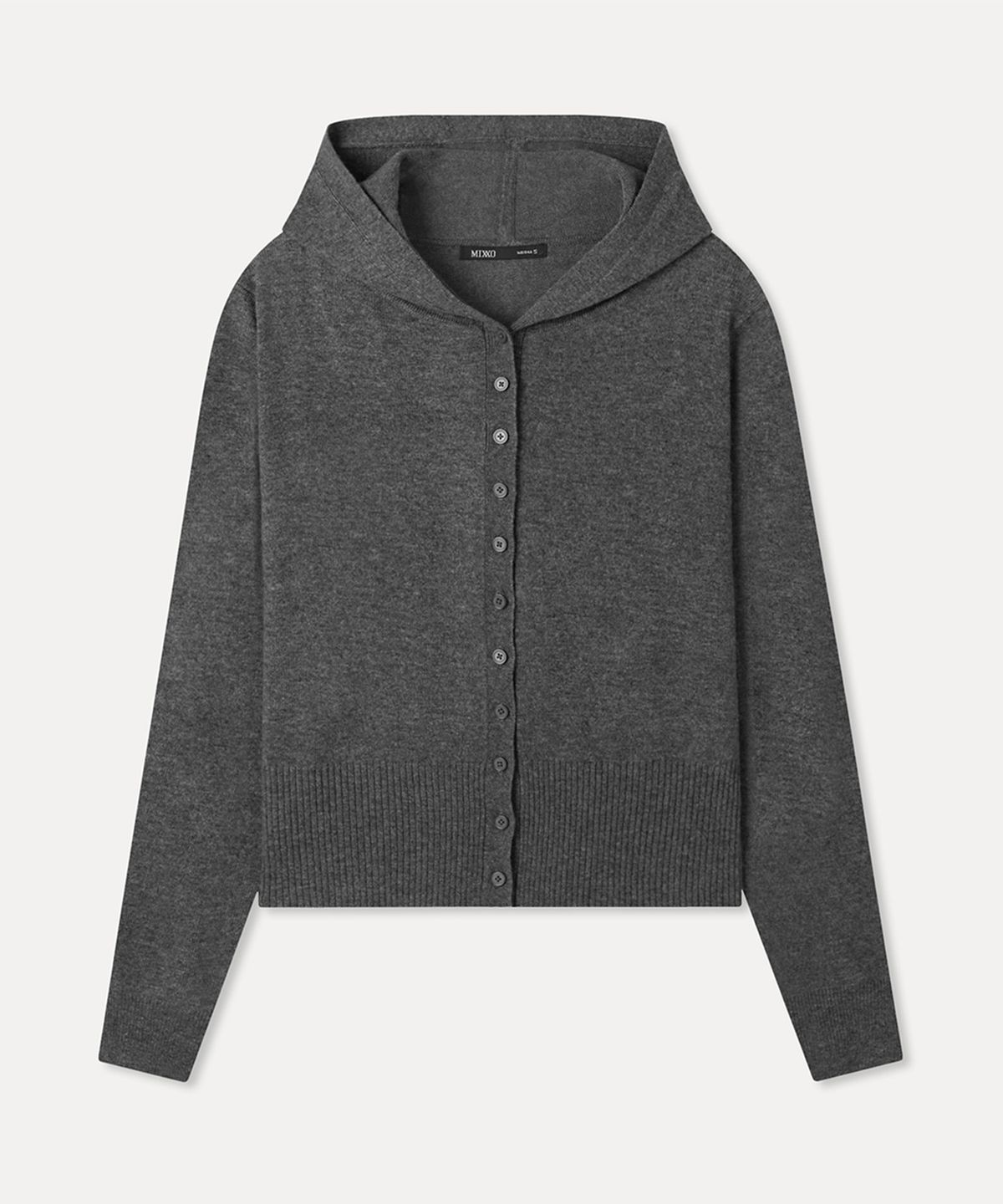 미쏘(MIXXO) 후드 단추 가디건_MIWCKG331T