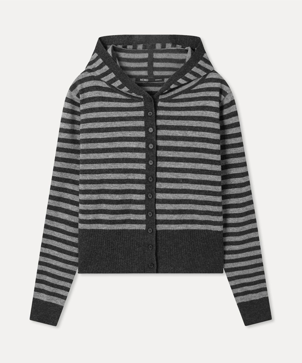 미쏘(MIXXO) 후드 단추 가디건_MIWCKG331T