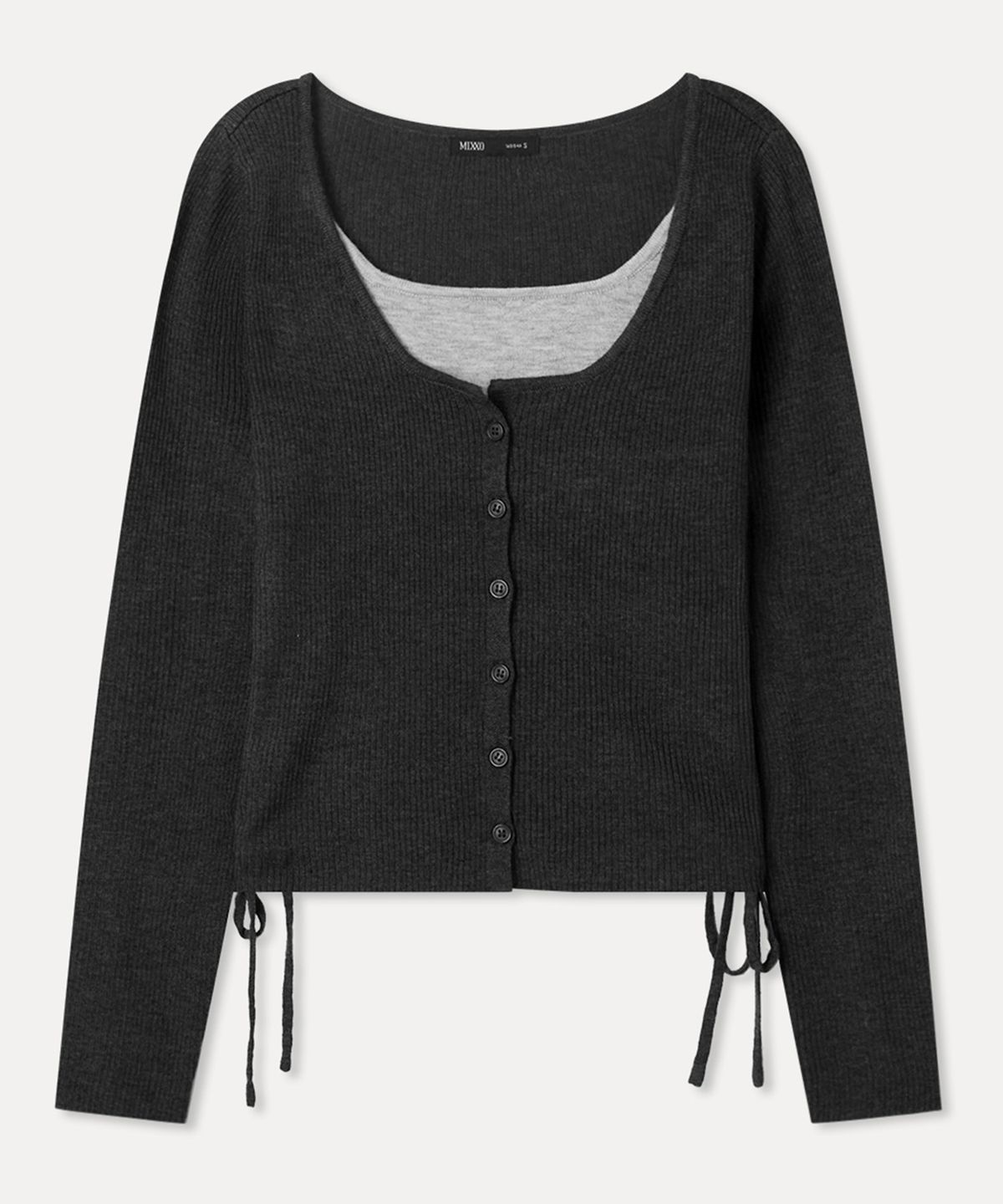 미쏘(MIXXO) 사이드 스트링 가디건 RE CKF919T_MIWCKG416T