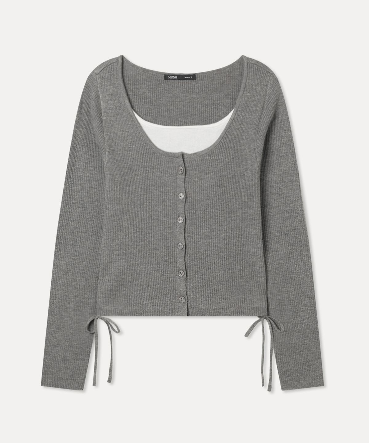 미쏘(MIXXO) 사이드 스트링 가디건 RE CKF919T_MIWCKG416T