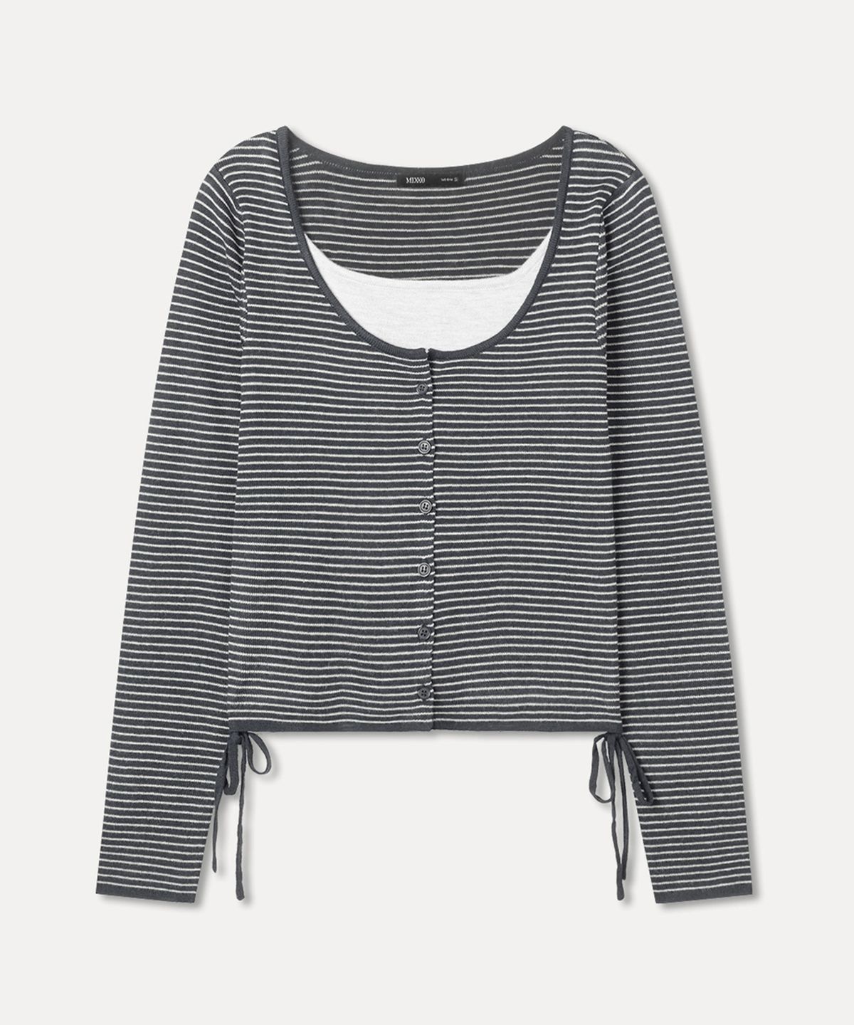 미쏘(MIXXO) 사이드 스트링 가디건 RE CKF919T_MIWCKG416T