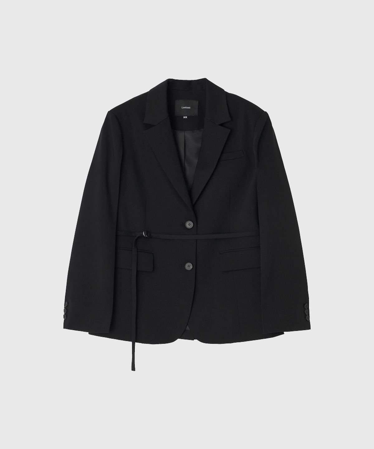룩캐스트(LOOKAST) 엠마 벨티드 슬림 자켓_블랙 / EMMA BELTED SLIM JACKET_BLACK