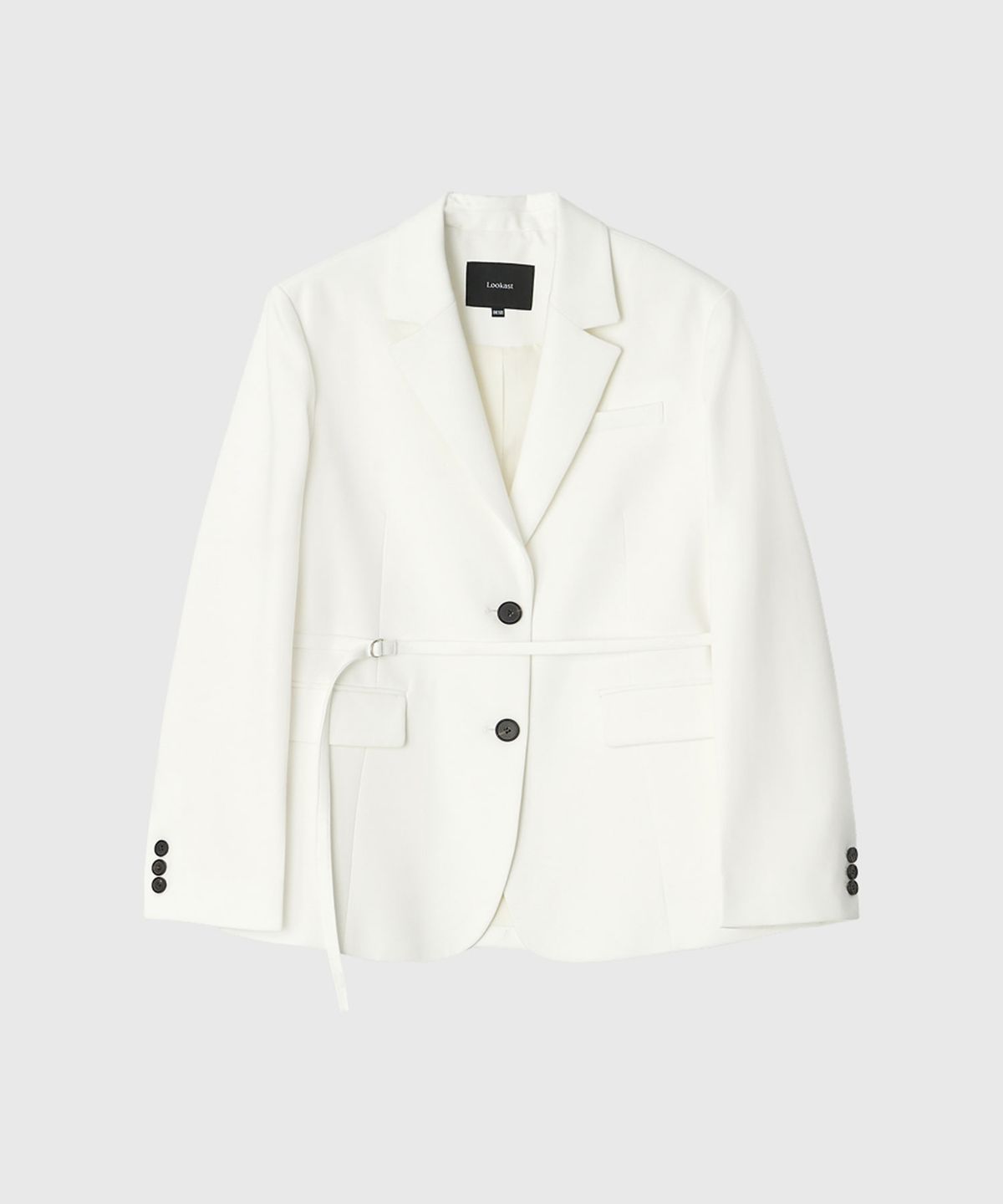 룩캐스트(LOOKAST) 엠마 벨티드 슬림 자켓_아이보리 / EMMA BELTED SLIM JACKET_IVORY