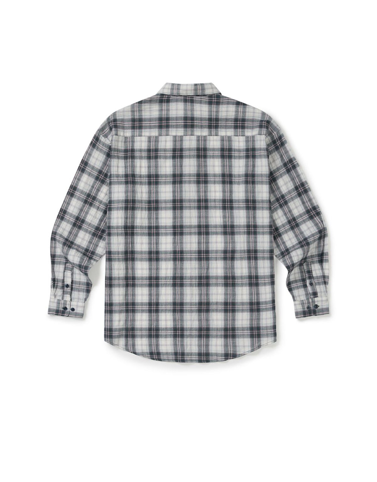 엠엠엘지(MMLG) SERIES LINEN CHECK SHIRT (NAVY)