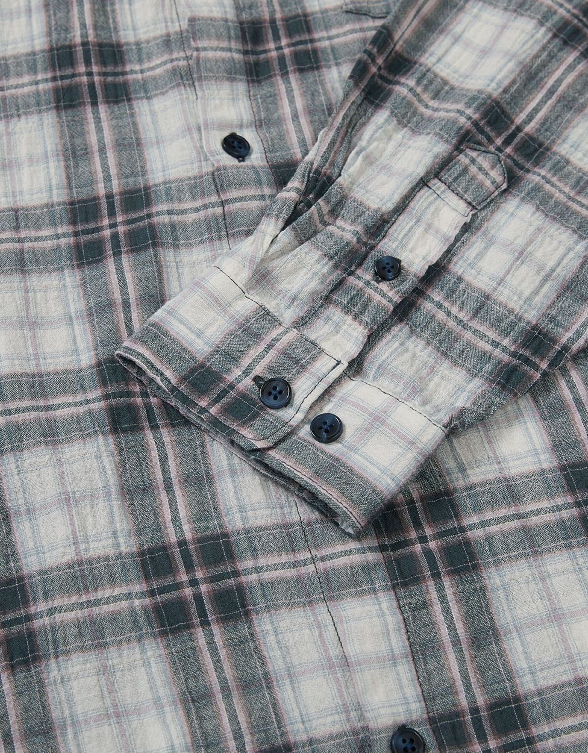 엠엠엘지(MMLG) SERIES LINEN CHECK SHIRT (NAVY)