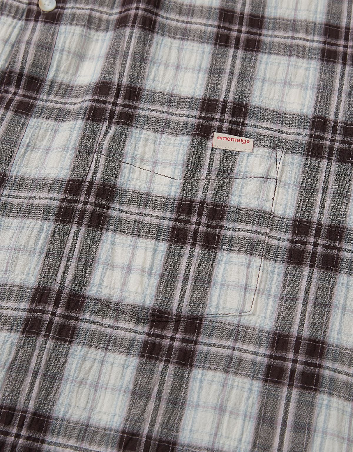 엠엠엘지(MMLG) SERIES LINEN CHECK SHIRT (WHITE)