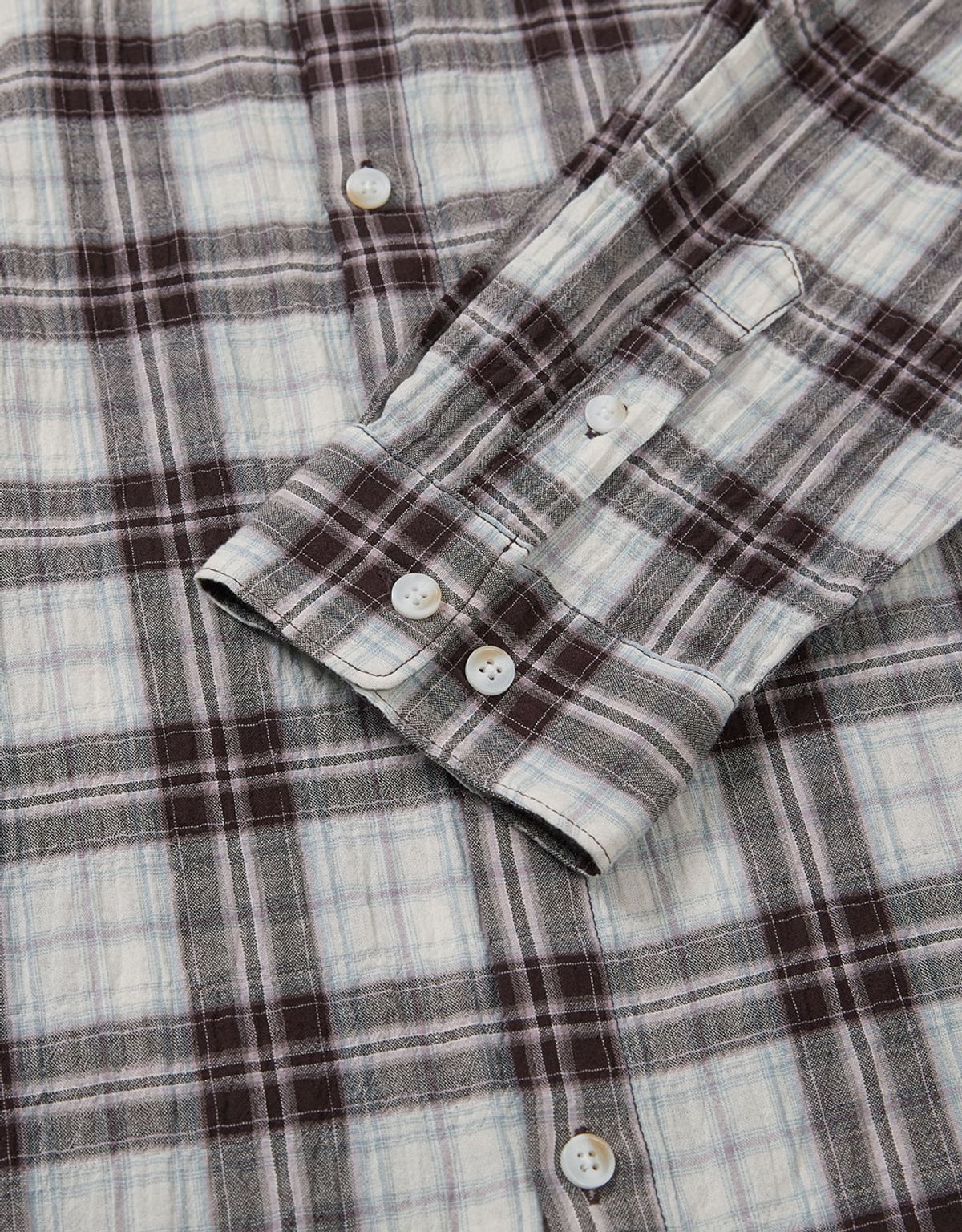 엠엠엘지(MMLG) SERIES LINEN CHECK SHIRT (WHITE)