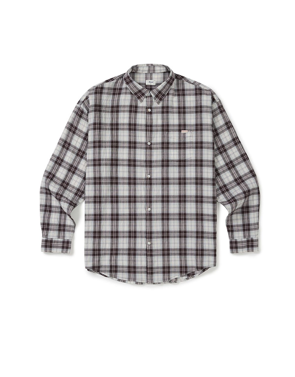 엠엠엘지(MMLG) SERIES LINEN CHECK SHIRT (WHITE)