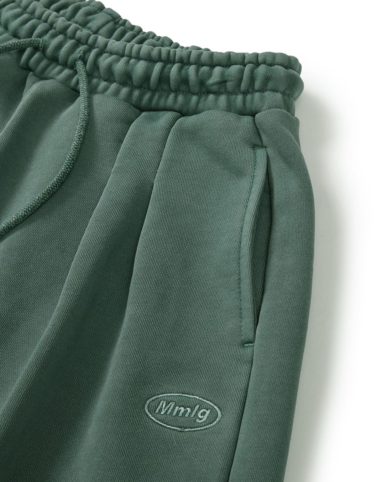 엠엠엘지(MMLG) DYED BERMUDA SWEAT PANTS (GREEN)