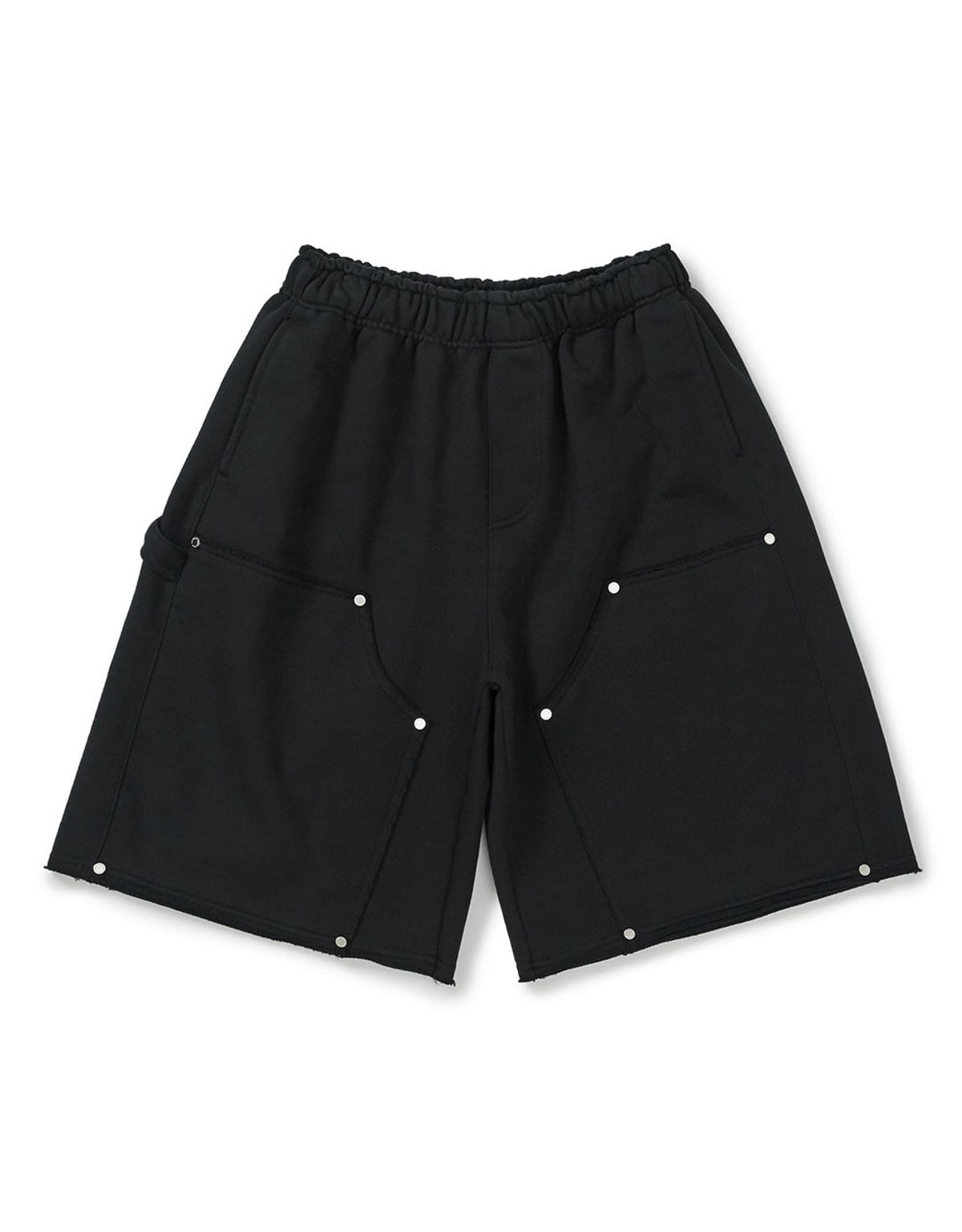 엠엠엘지(MMLG) CARPENTER WIDE SWEAT SHORTS (EVERY BLACK)