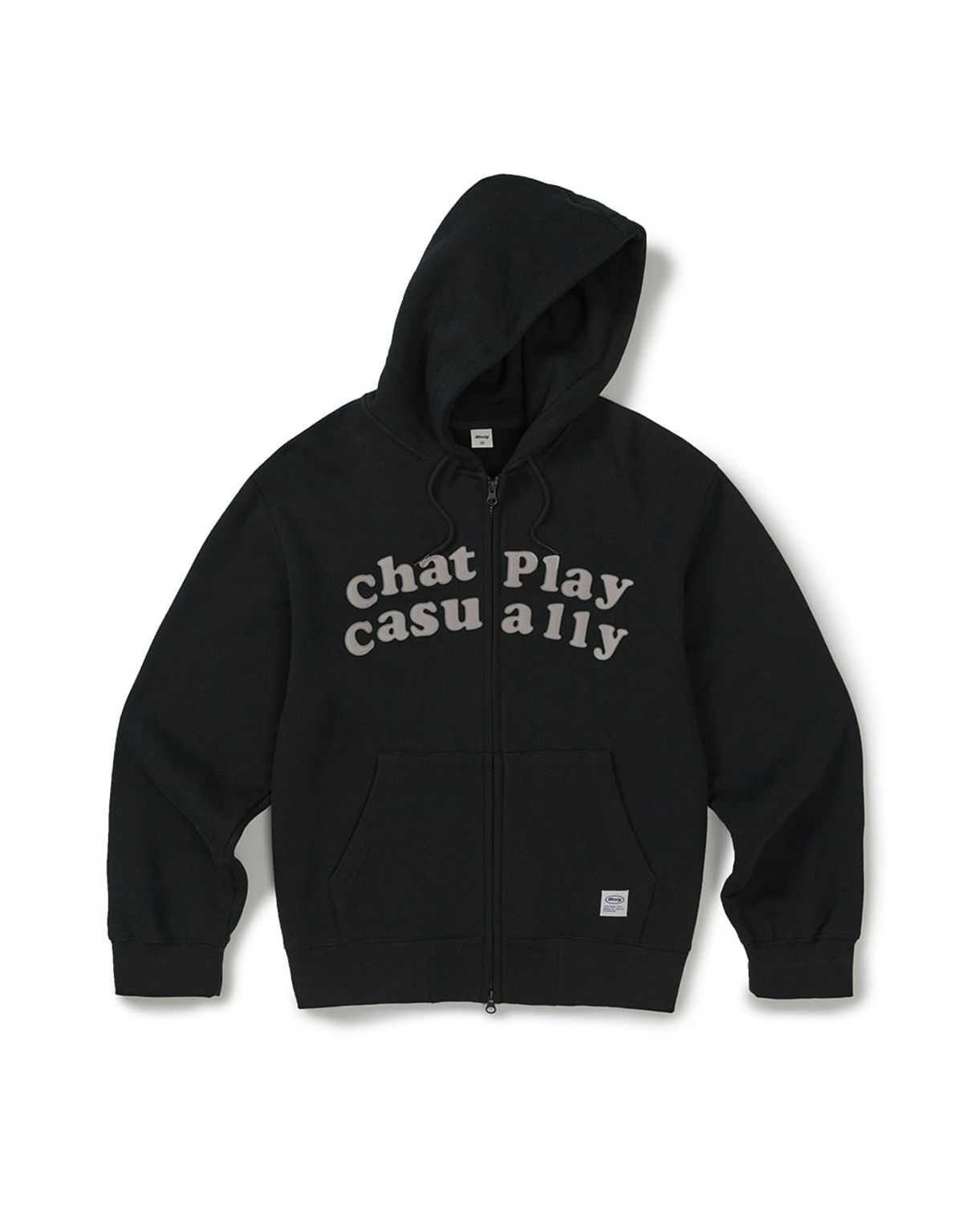 엠엠엘지(MMLG) CPC APPLIQUE HOOD ZIP UP (EVERY BLACK)