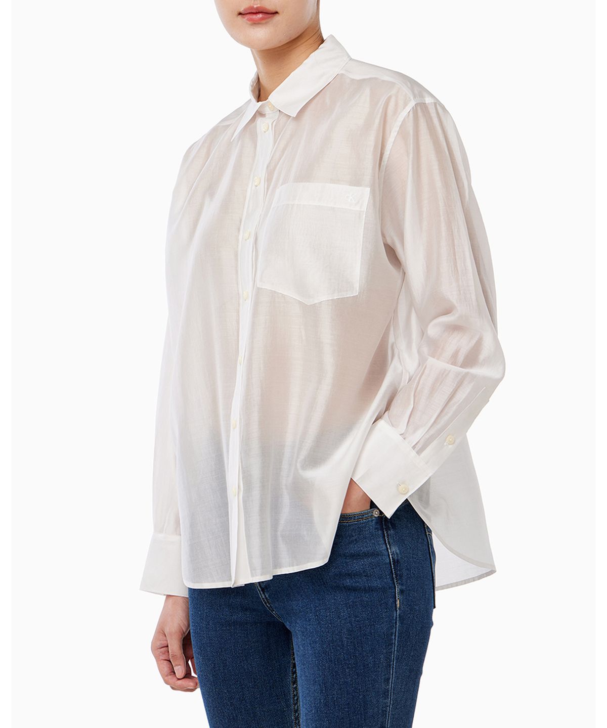 캘빈클라인 진(CALVIN KLEIN JEANS) 여성 릴렉스 셔츠 47F145G GNA