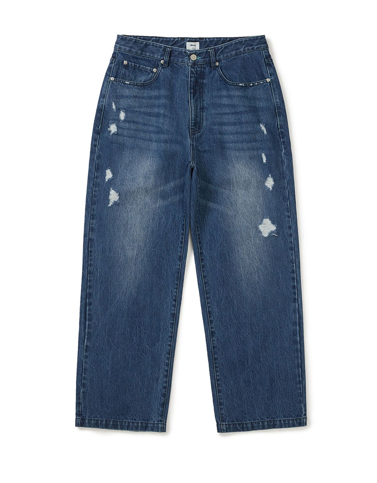 엠엠엘지(MMLG) MM RIPPED AUTHENTIC DENIM PANTS (BLUE)