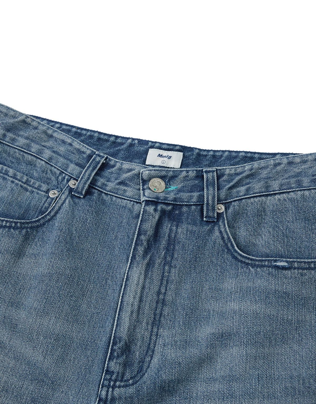 엠엠엘지(MMLG) MM RIPPED AUTHENTIC DENIM PANTS (LIGHT BLUE)