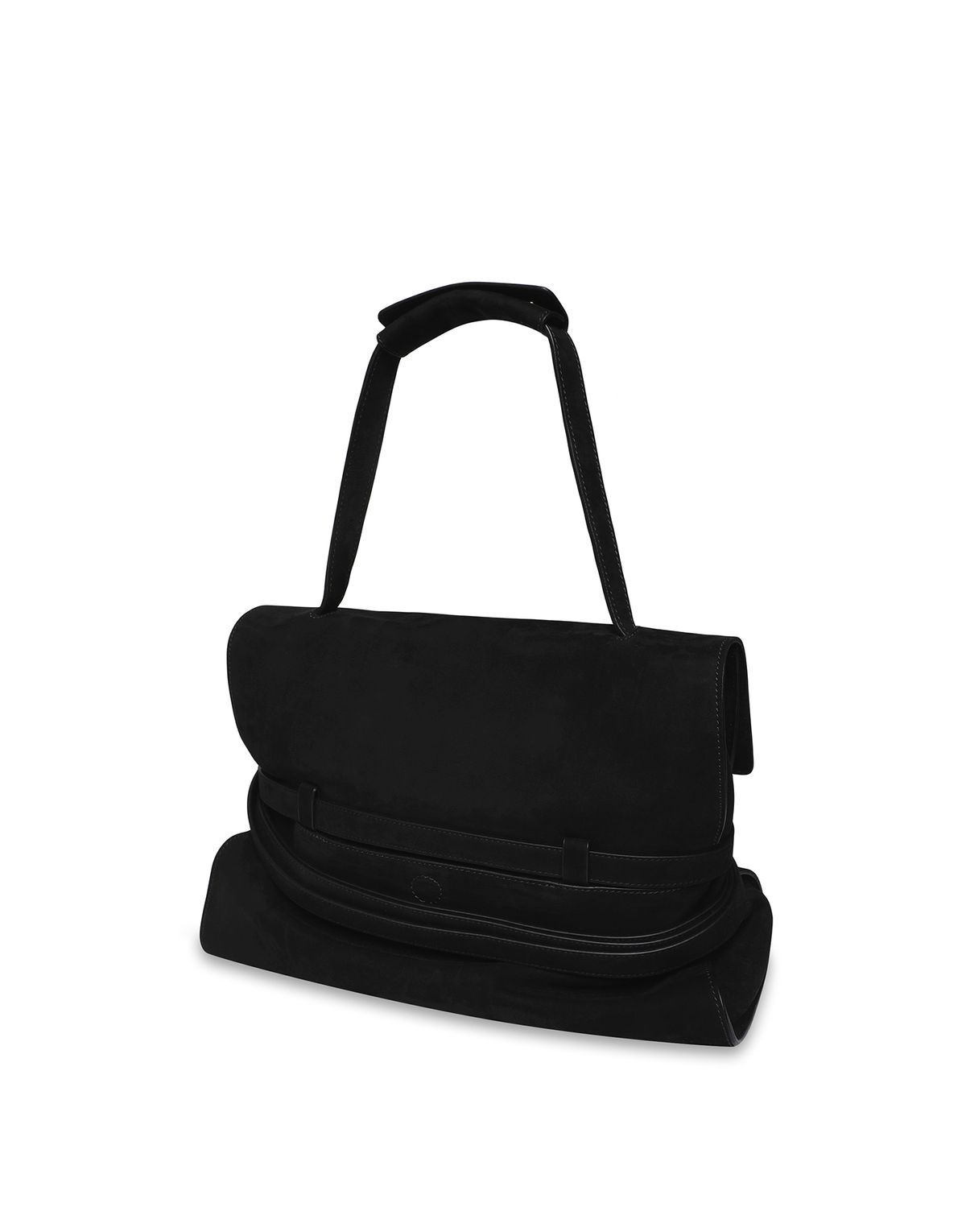 모스키노(MOSCHINO) 타이 미 누벅 미디엄 핸드백 BLACK