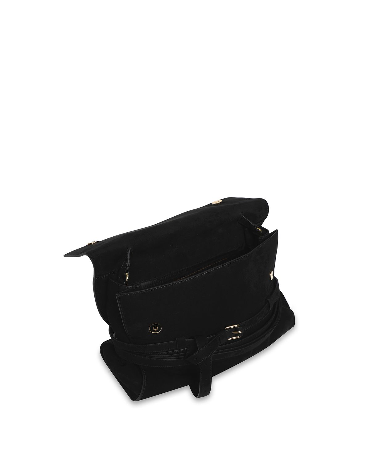 모스키노(MOSCHINO) 타이 미 누벅 미디엄 핸드백 BLACK