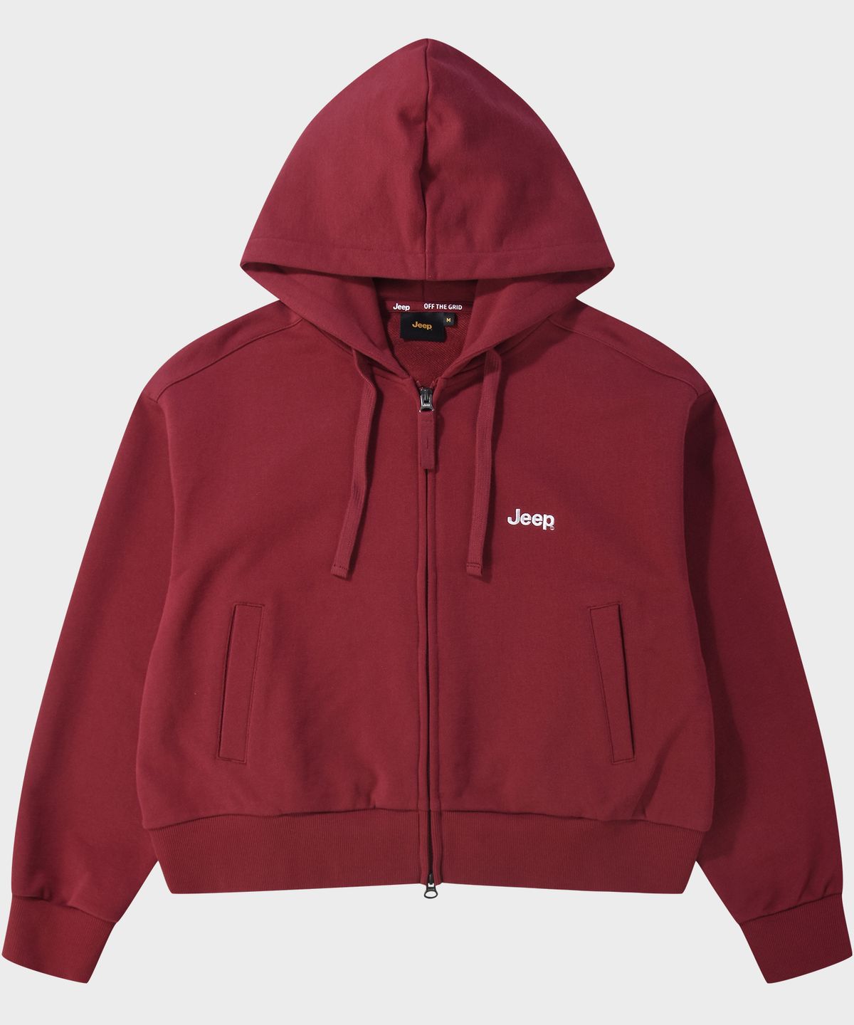지프(JEEP) WOMEN USA JEEP 크롭 후드집업 (JR5TZF072BG)
