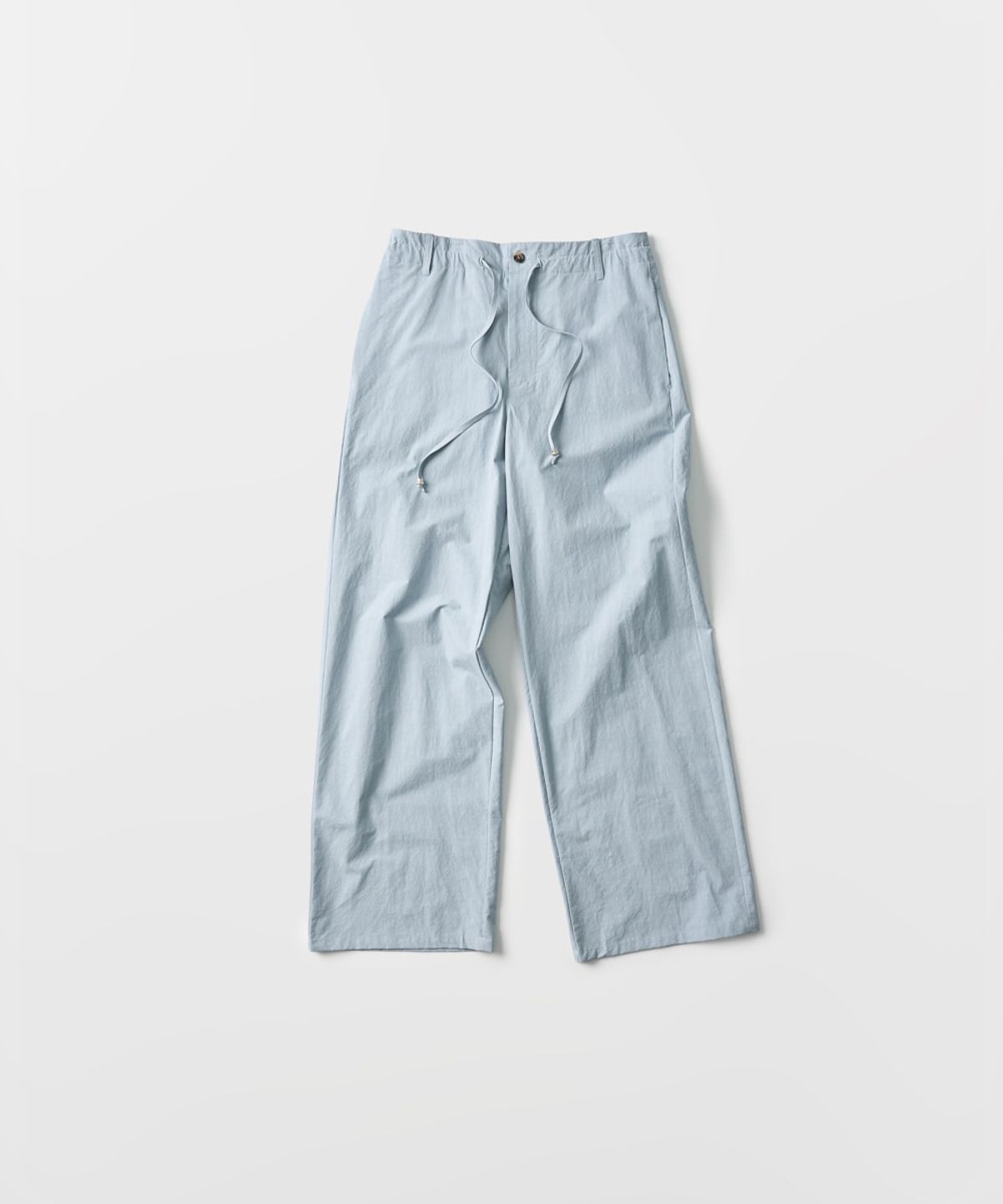 베르소(VERSO) Straight Drawstring Pants (grey, mist blue)