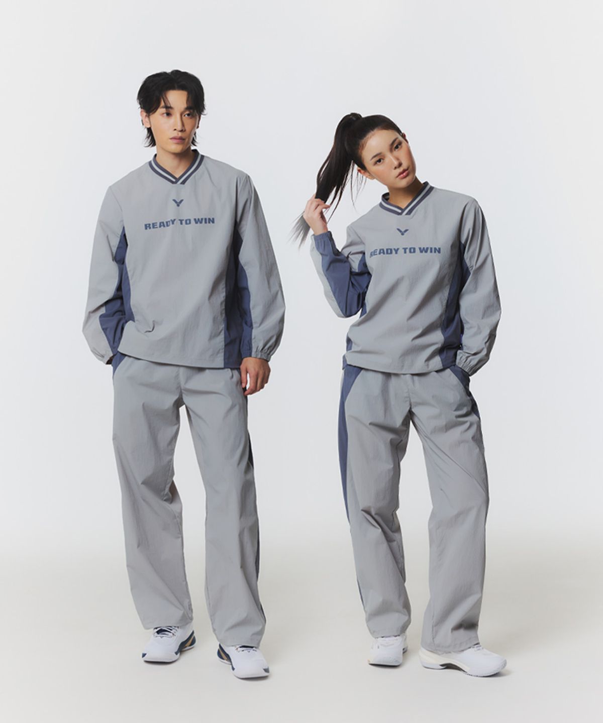 빅터(VICTOR) OPEN V FIT 배드민턴 공용 아노락 맨투맨 (VT26AJK209U)