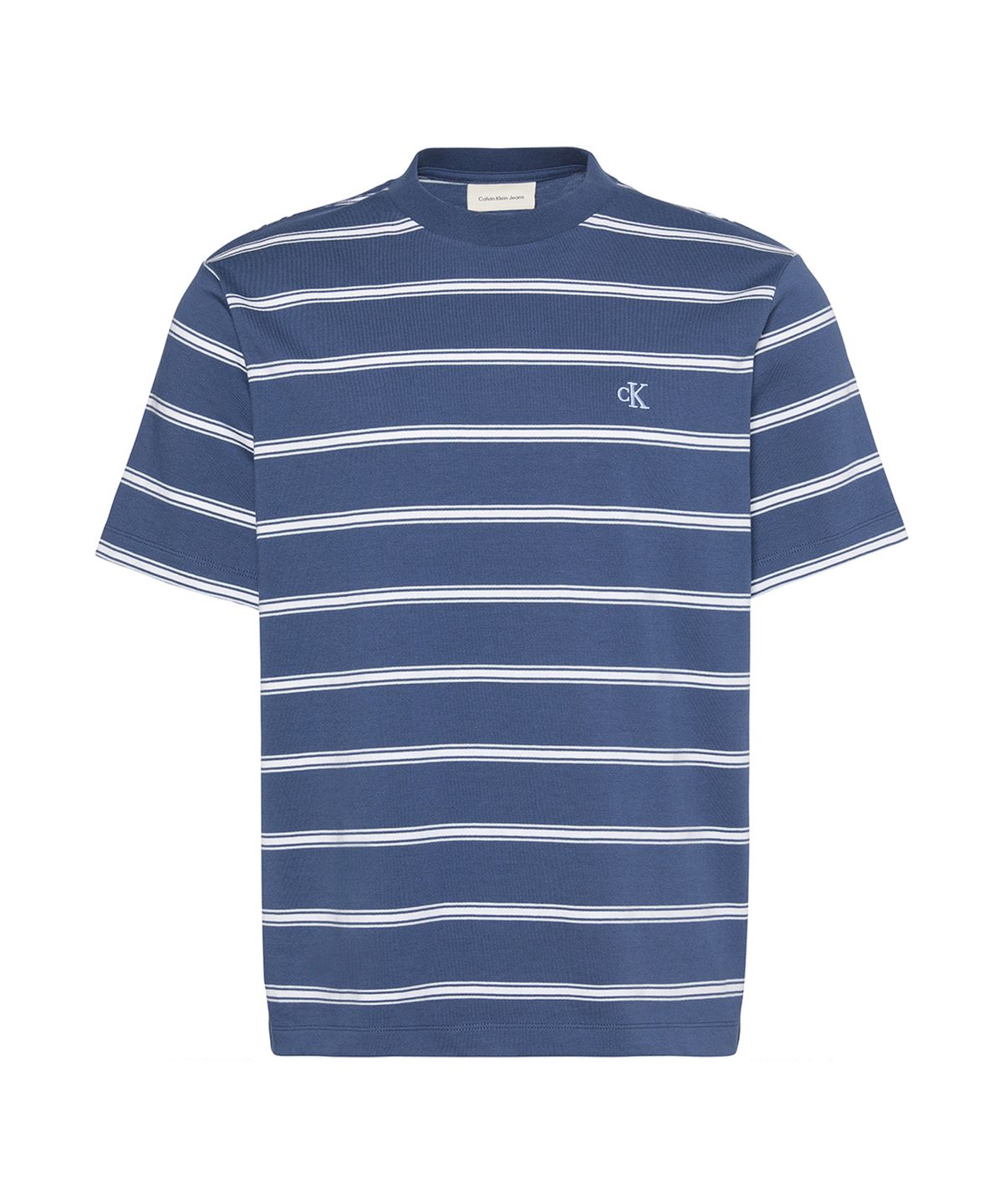 캘빈클라인 진(CALVIN KLEIN JEANS) 이지 스트라이프 크루넥 반팔 티셔츠 4RF210G CEC