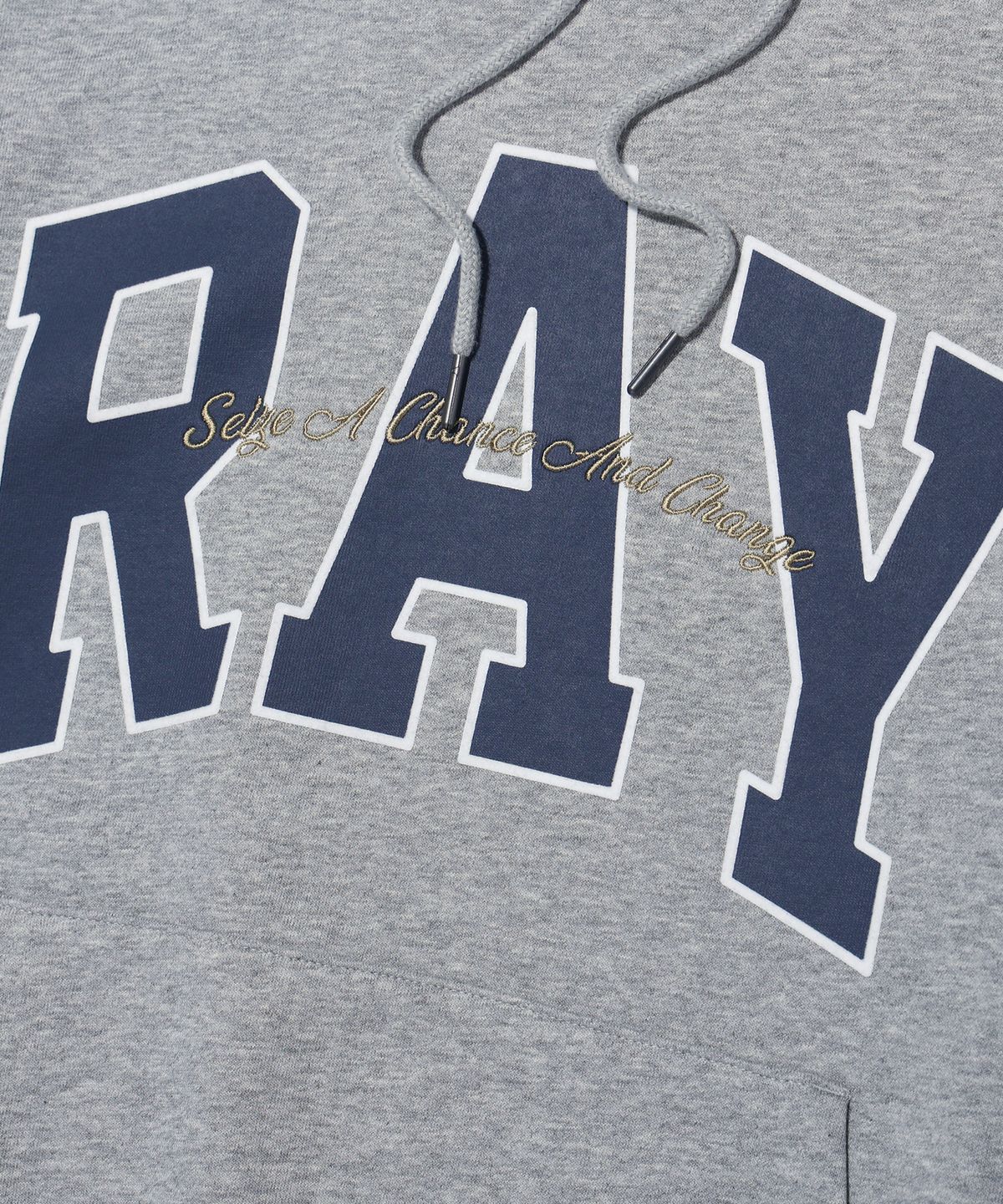 레이피커스(RAYFIKERS) RAY 빅 아치 로고 후드티 MQ6TU144_MELANGE GREY