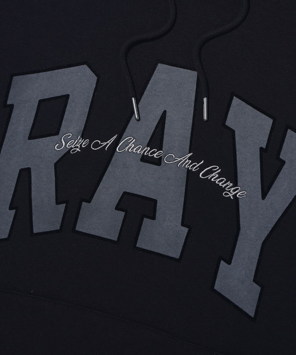 레이피커스(RAYFIKERS) RAY 빅 아치 로고 후드티 MQ6TU144_BLACK