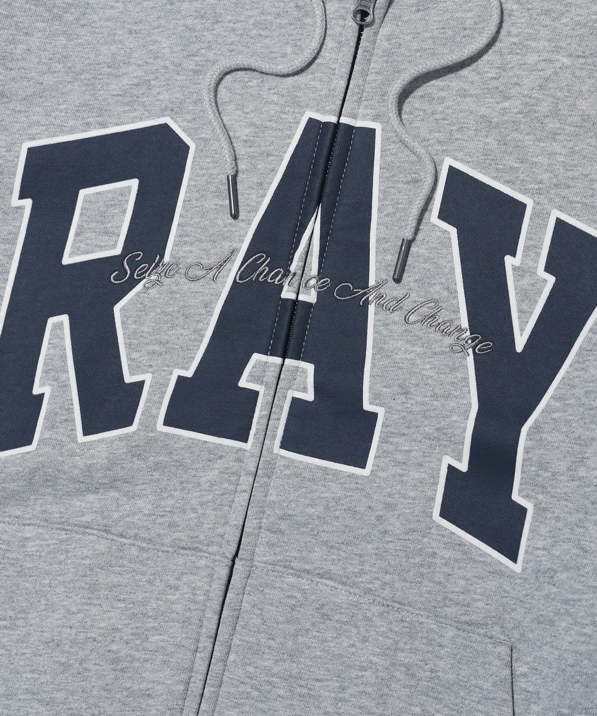 레이피커스(RAYFIKERS) RAY 빅 아치 로고 후드집업 MQ6TU145_MELANGE GREY