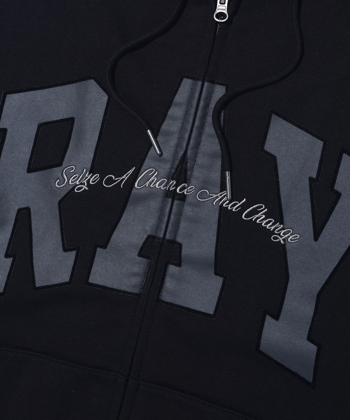 레이피커스(RAYFIKERS) RAY 빅 아치 로고 후드집업 MQ6TU145_BLACK