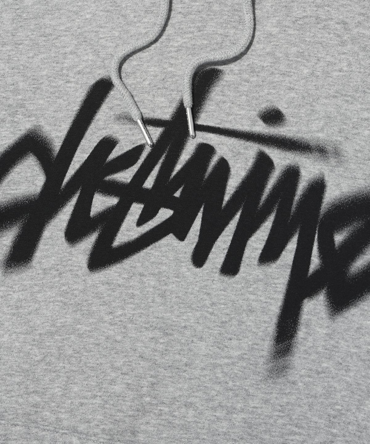 디스트나인(DISTN9NE) 망점 레터링 프린트 후드티 LQ6TU145_MELANGE GREY