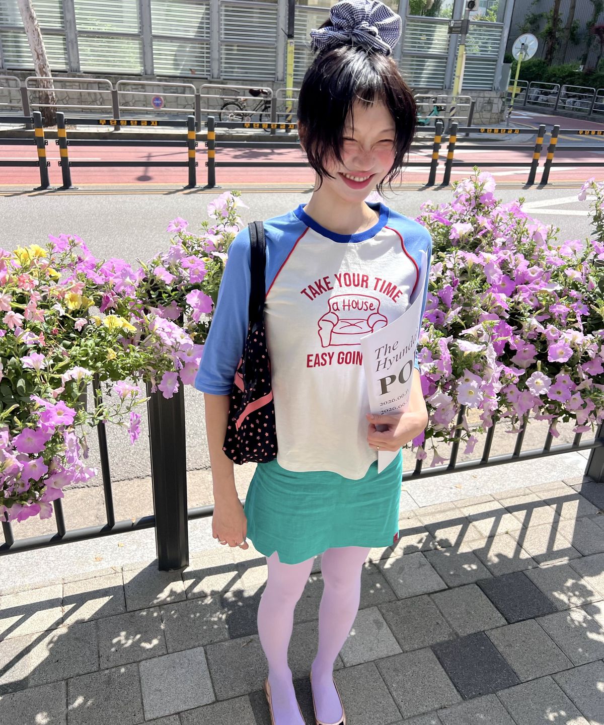 키코지(KIKOZY) 소파 래글런 티셔츠_블루