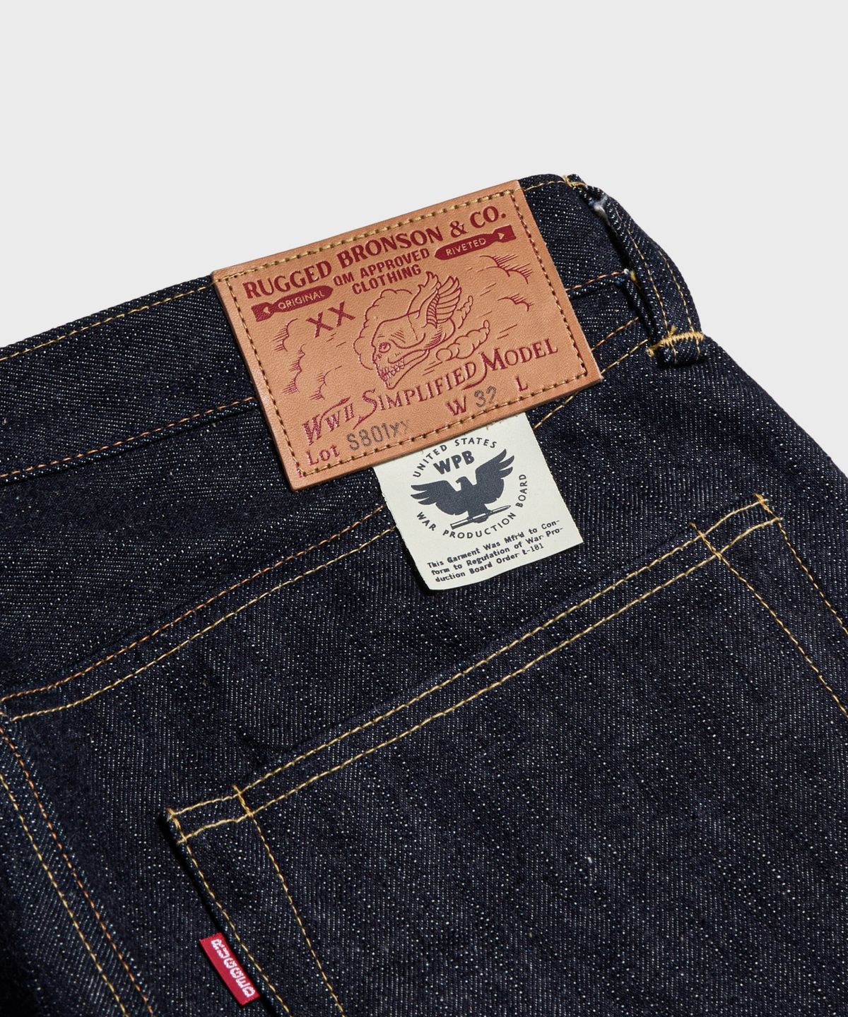 브론슨(BRONSON) S801XX 1943 War Simplified Model Selvedge Denim Jeans