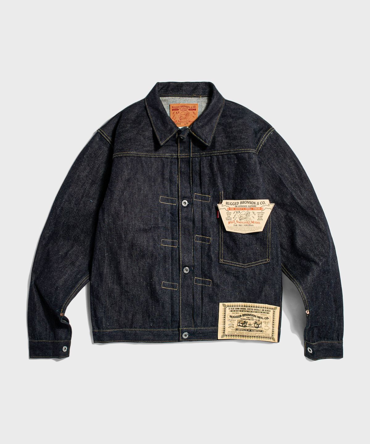 브론슨(BRONSON) S806XX 1943 War Simplified Model 1st Selvedge Denim Jacket