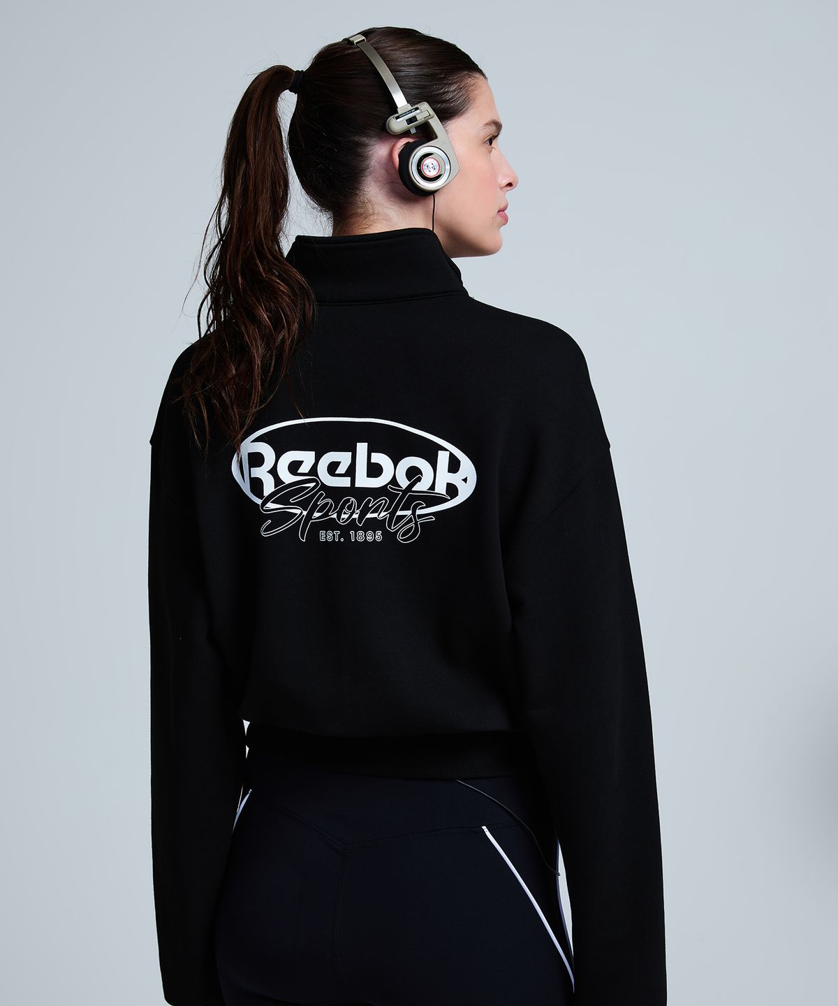 리복(REEBOK) 나노 반집업 티셔츠 (W) - 블랙