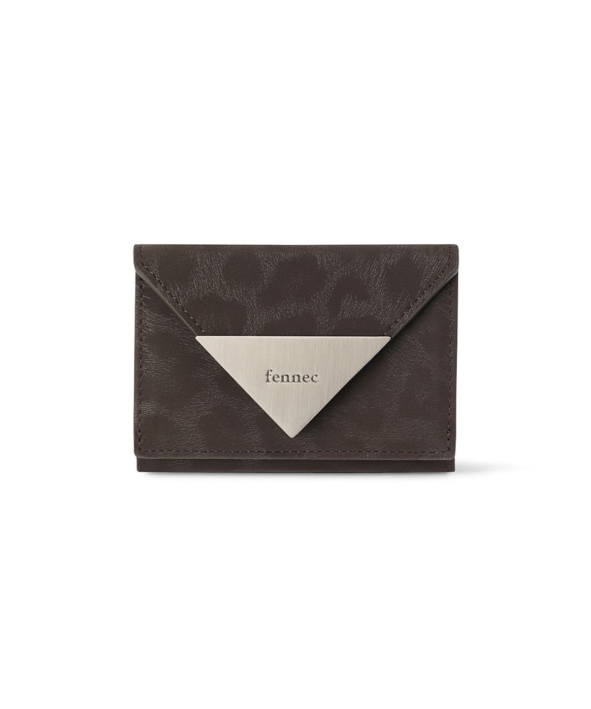 페넥(FENNEC) TRIANGLE TRIPLE WALLET - LEOPARD BROWN