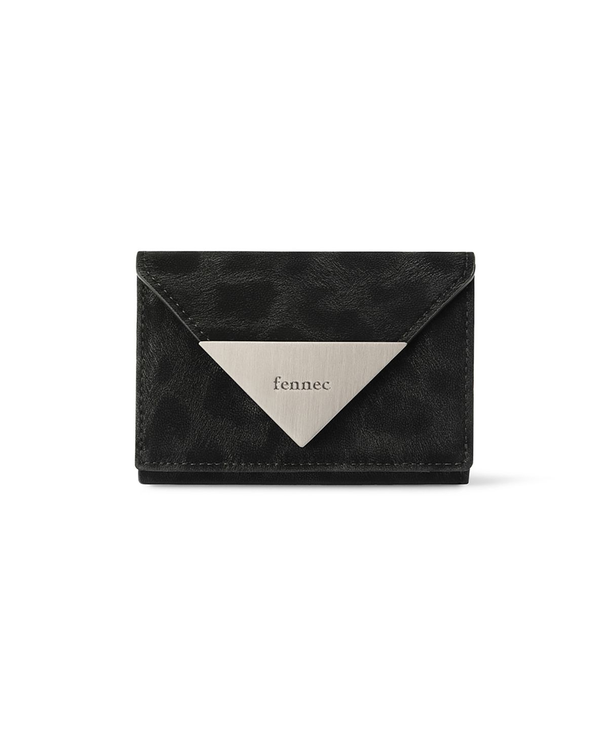 페넥(FENNEC) TRIANGLE TRIPLE WALLET - LEOPARD BLACK