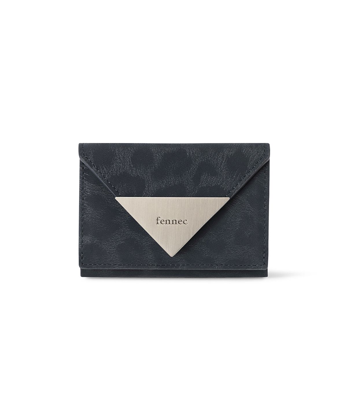 페넥(FENNEC) TRIANGLE TRIPLE WALLET - LEOPARD NAVY