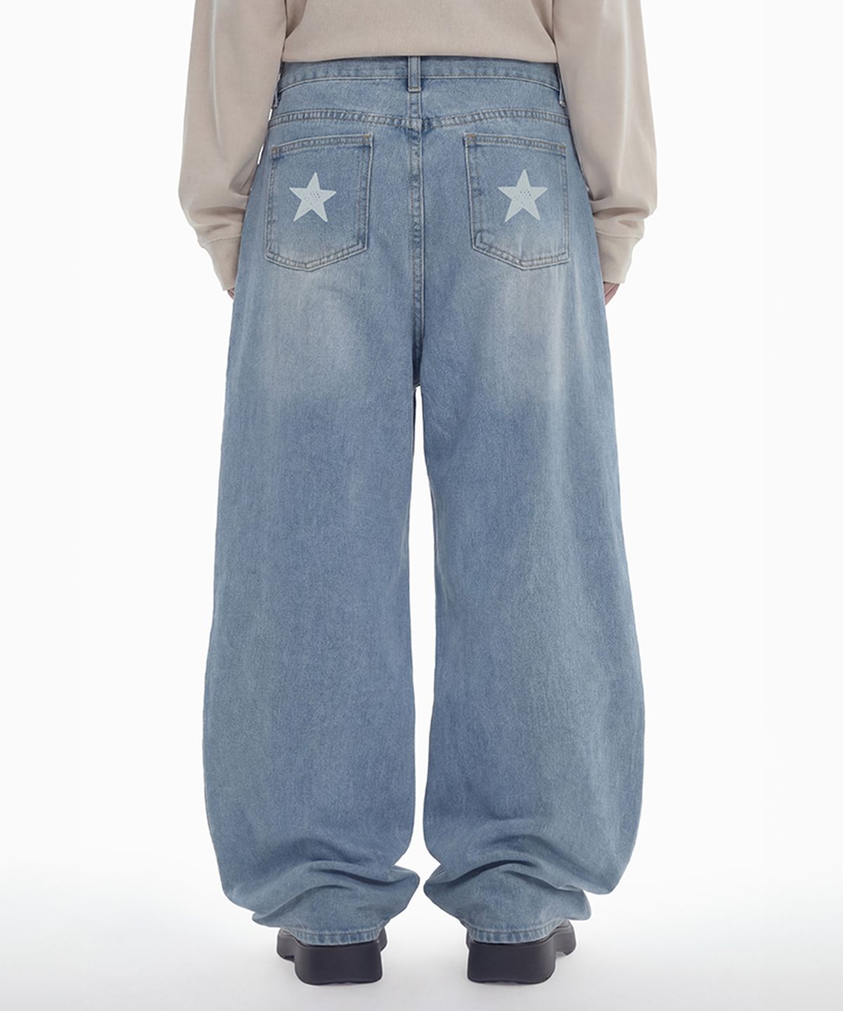 그레이버(GRAVER) [UNISEX]STAR + BADGE 와이드 커브드 진_3color