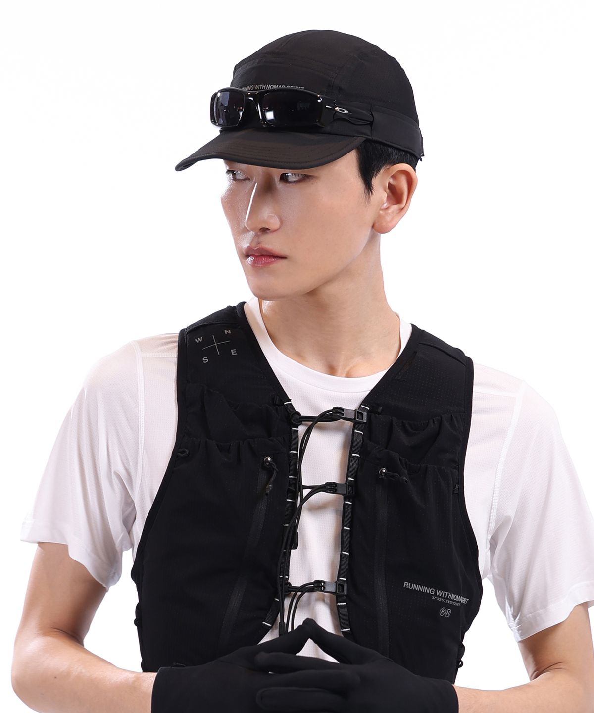 러마드(RUMAD) 에어로 매쉬 캡 러닝모자 블랙