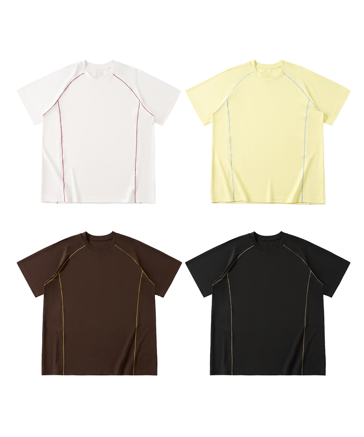 버튼서울(BUTTON SEOUL) 쿨모달 스판 유틸리티 숏슬리브 티셔츠 (4 COLOR)