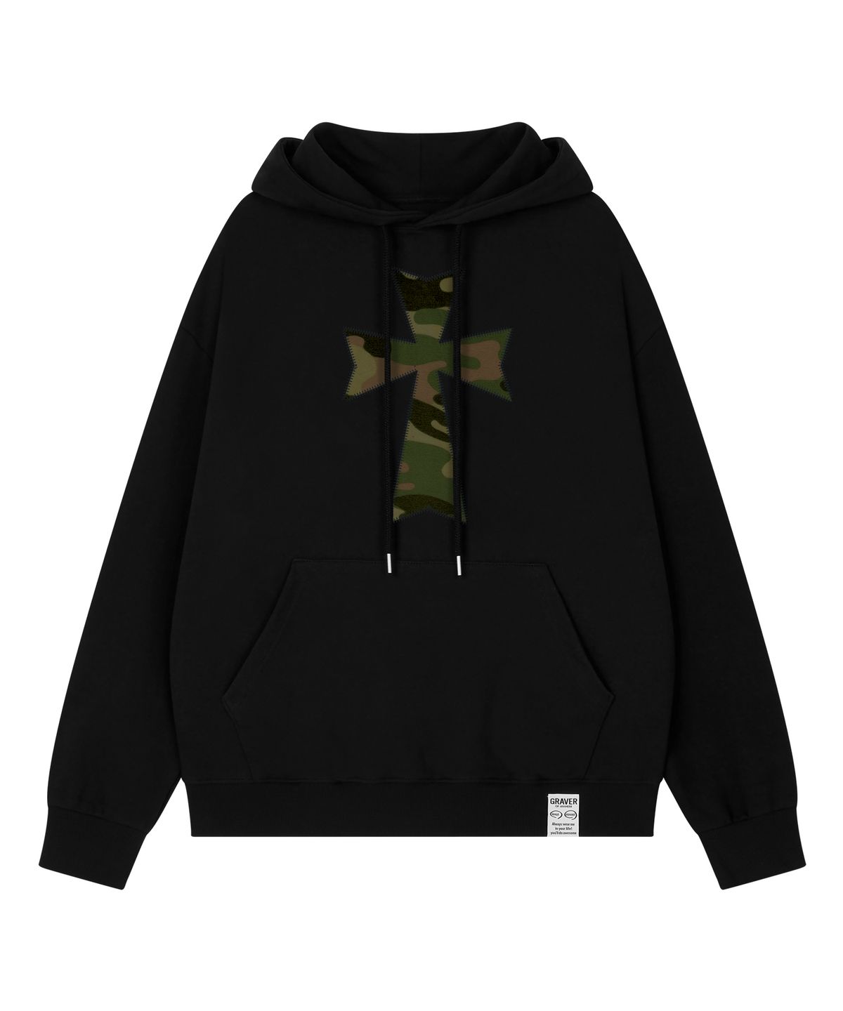 그레이버(GRAVER) [UNISEX]DOT CROSS_CAMO 후드티_3color