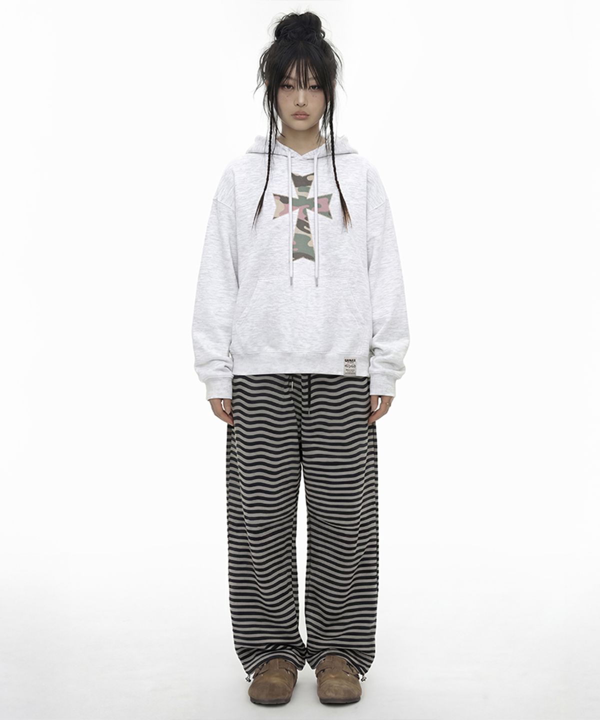 그레이버(GRAVER) [UNISEX]DOT CROSS_CAMO 후드티_3color